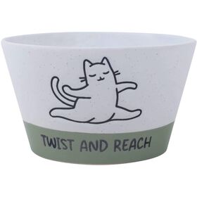 Taça Gato 450 ml Fundo Verde Kasa