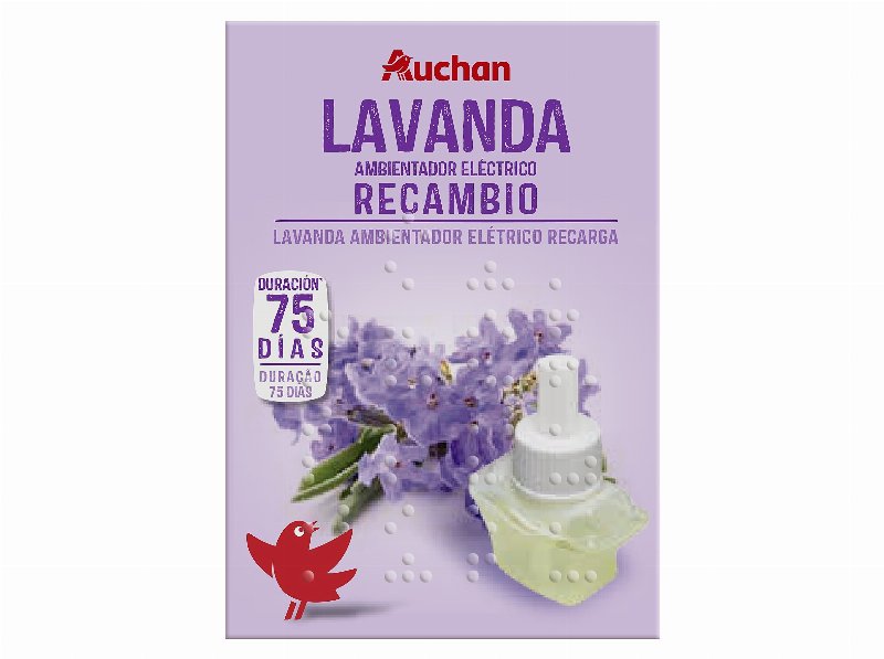 Ambientador Eléctrico Auchan Recarga Lavanda 25 ml
