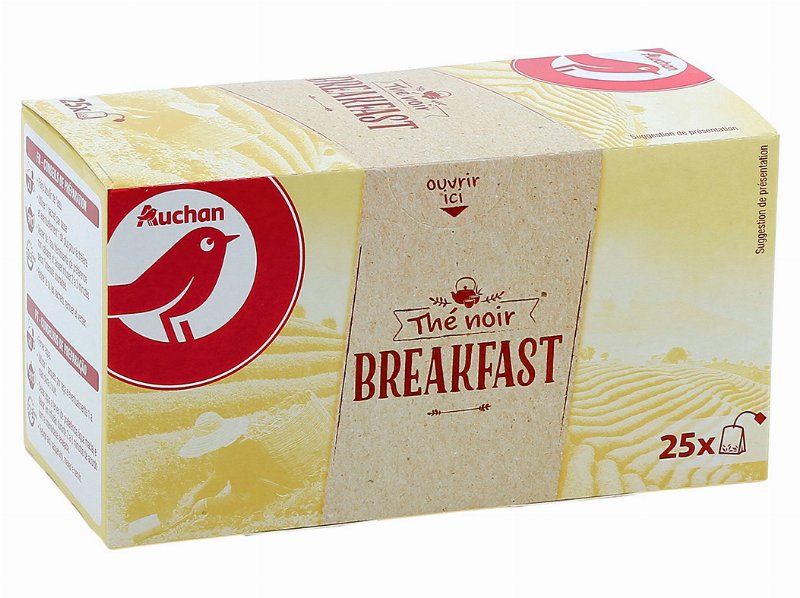 Chá Preto Auchan English Breakfast 25 Saq (50