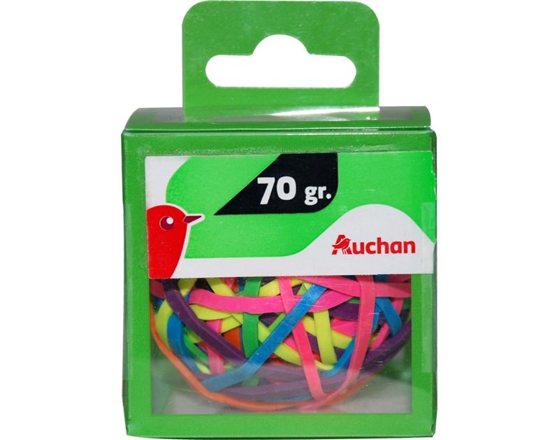 Elásticos Auchan 70 g Cores Sortidas