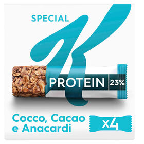 Barras De Cereais Proteína Coco, Cacau E Caju Special K Kellogg's 112 gr (4 Un)