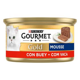 Comida Húmida Para Gato Adulto Mousse Vaca Purina Gourmet Gold 85 g