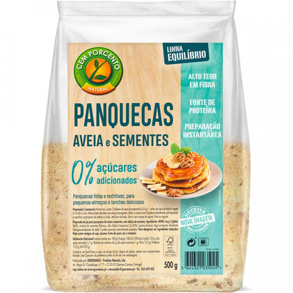 Mix Para Panquecas De Aveia E Sementes Cem Porcento 0.5Kg
