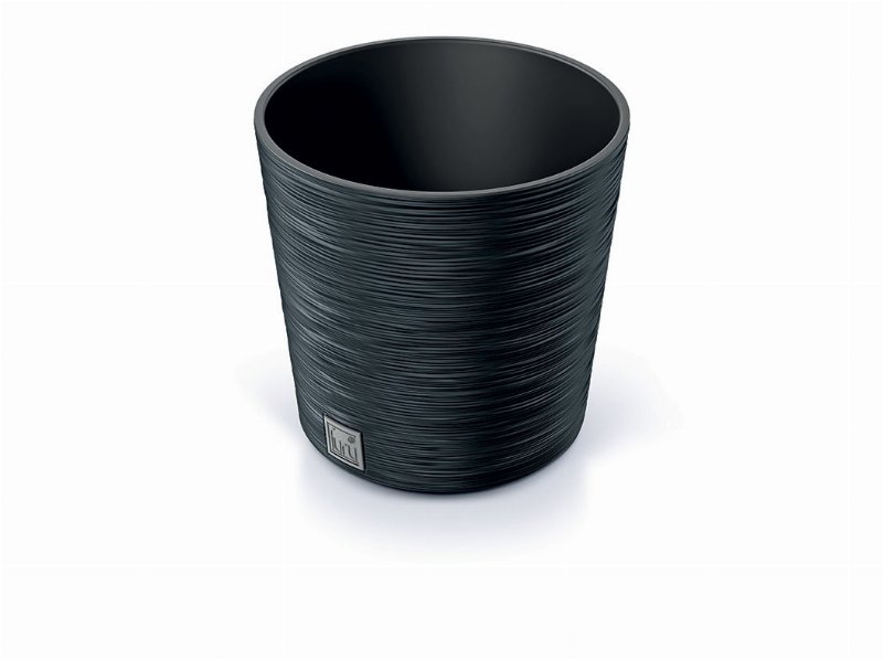Vasos Plástico Reciclado Gardenstar Preto Ø25Cm