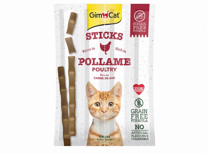 Snacks Para Gato Gimcat Sticks Frango 4 Unidades