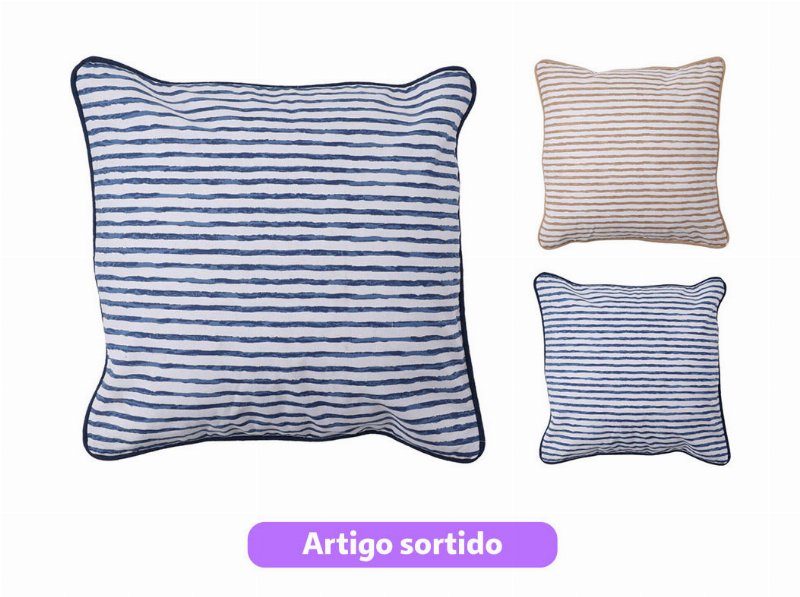 Almofada Algodao 45X45Cm Cores Sortidas