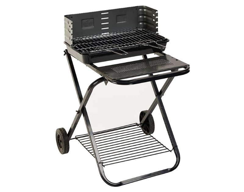 Barbecue Com Rodas A Carvão Gardenstar Preto 60.5X70X82Cm