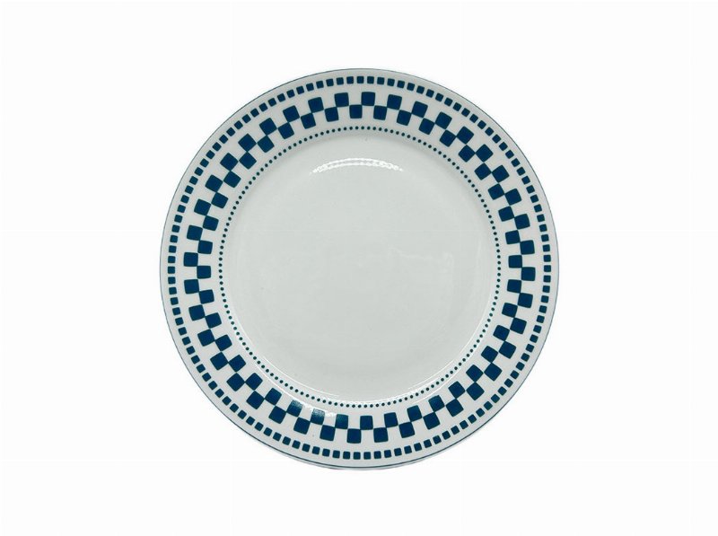 Prato Sobremesa Actuel Porcelana Azul 19Cm