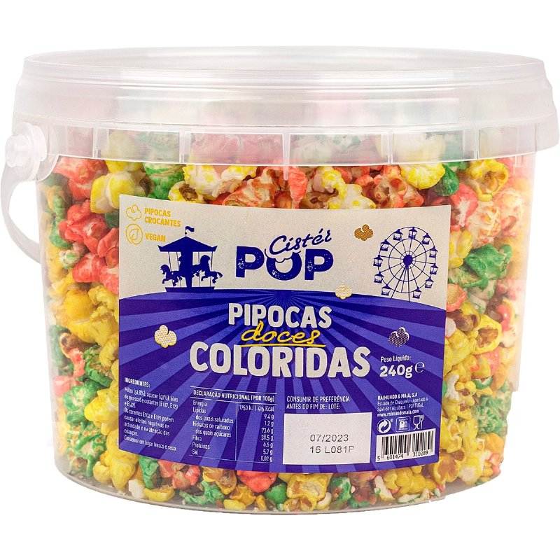 Pipocas Doces Coloridas 240 g