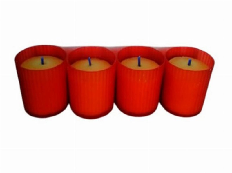 Velas Litúrgicas Sem Tampa 6X5Cm Pack 4 Unidades