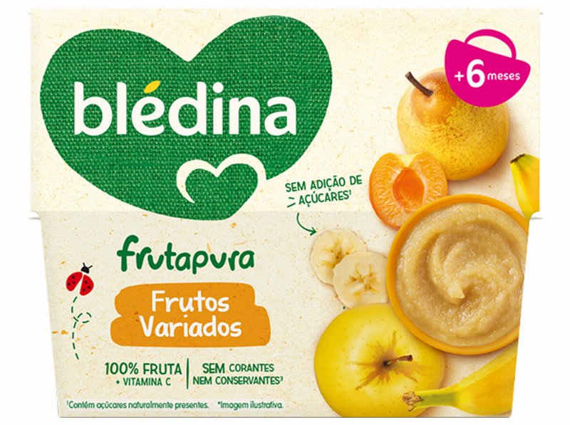 Tacinha Fruta Blédina 100% Frutos Variados 4X95 g