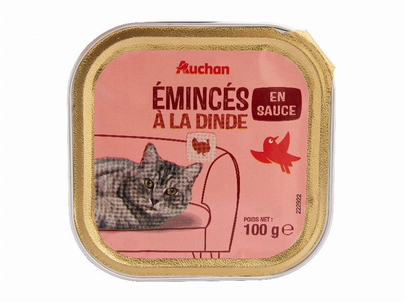 Comida Húmida Para Gato Auchan Pedaços Em Molho Com Peru 100 g