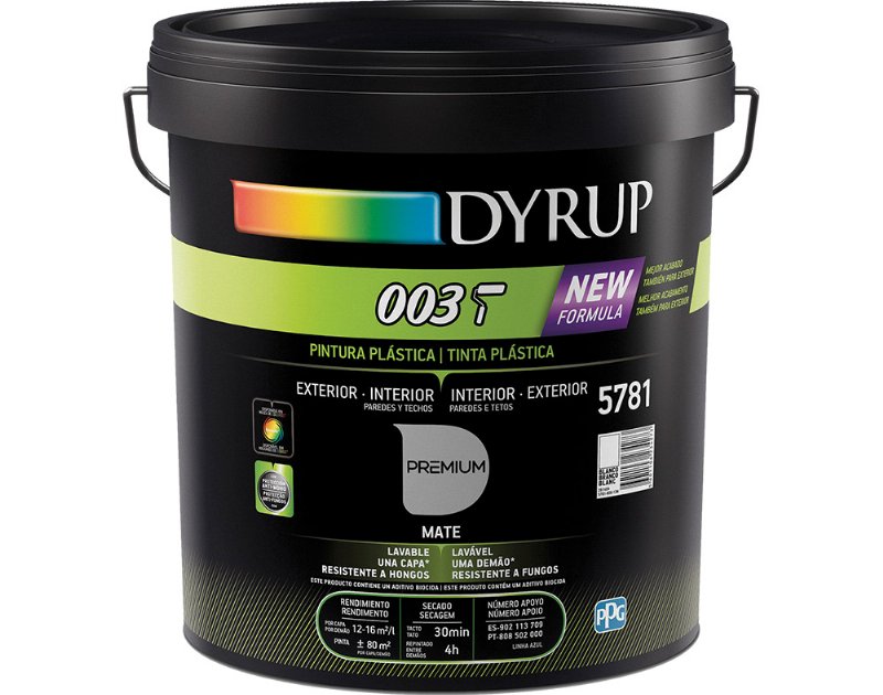 Tinta Plástica Dyrup New 003 Interior E Exterior 5 l