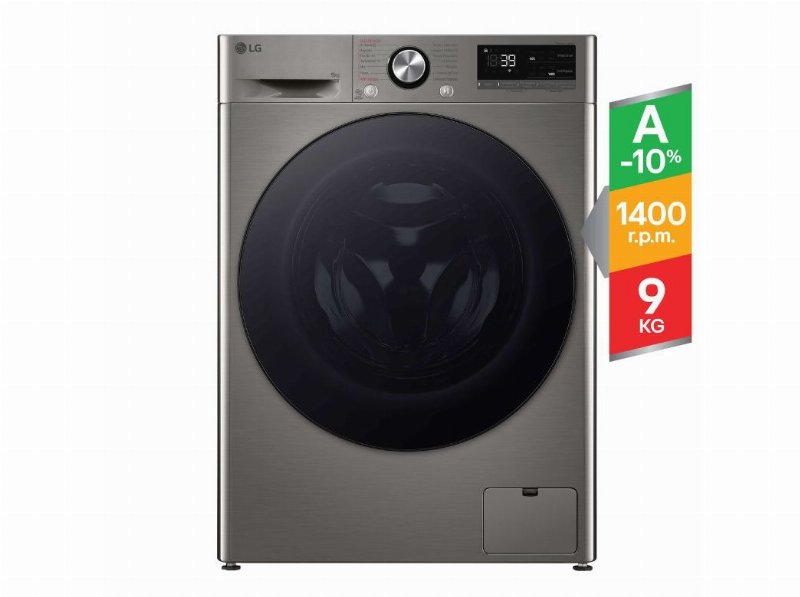 Máquina De Lavar Roupa Lg F4Wr709Sgs - Inox A 9 kg