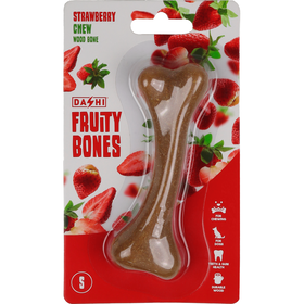Snack Para Cão Osso Mordedor Madeira Fruity Bone Morango S Dashi 1 Un