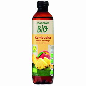 Bebida Kombucha Pêssego E Ananás Continente Bio 37 cl