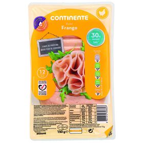 Fiambre De Peito De Frango Fatiado Baixo Teor De Sal Continente 150 gr