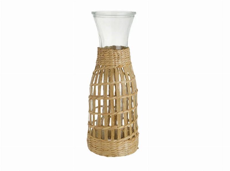 Garrafa Vidro Actuel Base Palha 9.4X27.2Cm 1 l