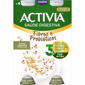 Iogurte Líquido Bifidus Aveia E Linhaça Activia Danone 620 gr (4 Un)