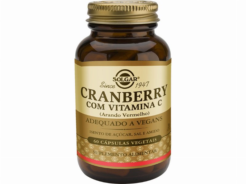 Suplemento Solgar Cranberry+Vitamina C 60 Capsulas