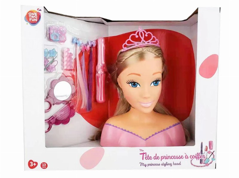Busto De Boneca One Two Fun Com Acessórios