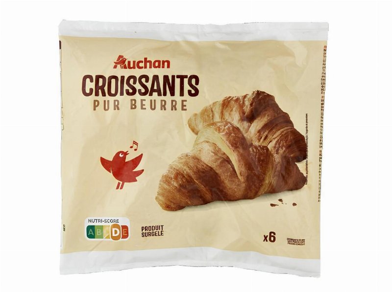 Croissants Auchan Com Manteiga Pura Prontos A Cozinhar 6 Un 360 g