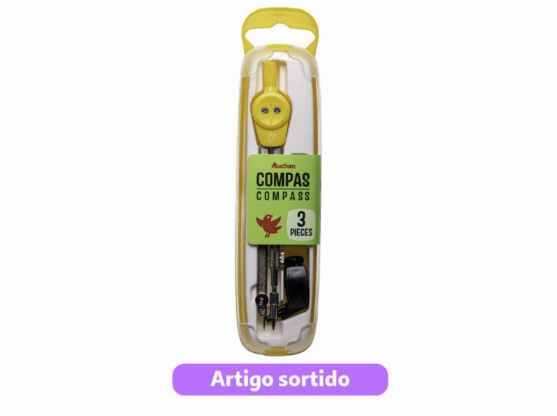 Compasso Auchan 3 Peças Cores Sortidas
