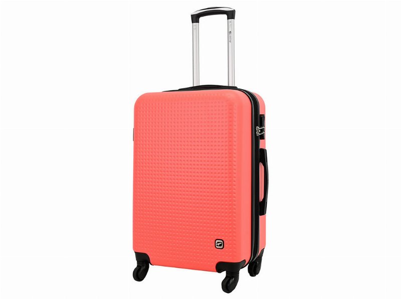 Mala De Viagem Média Rígida Airport Vermelho 4 Rodas 65X42X26Cm
