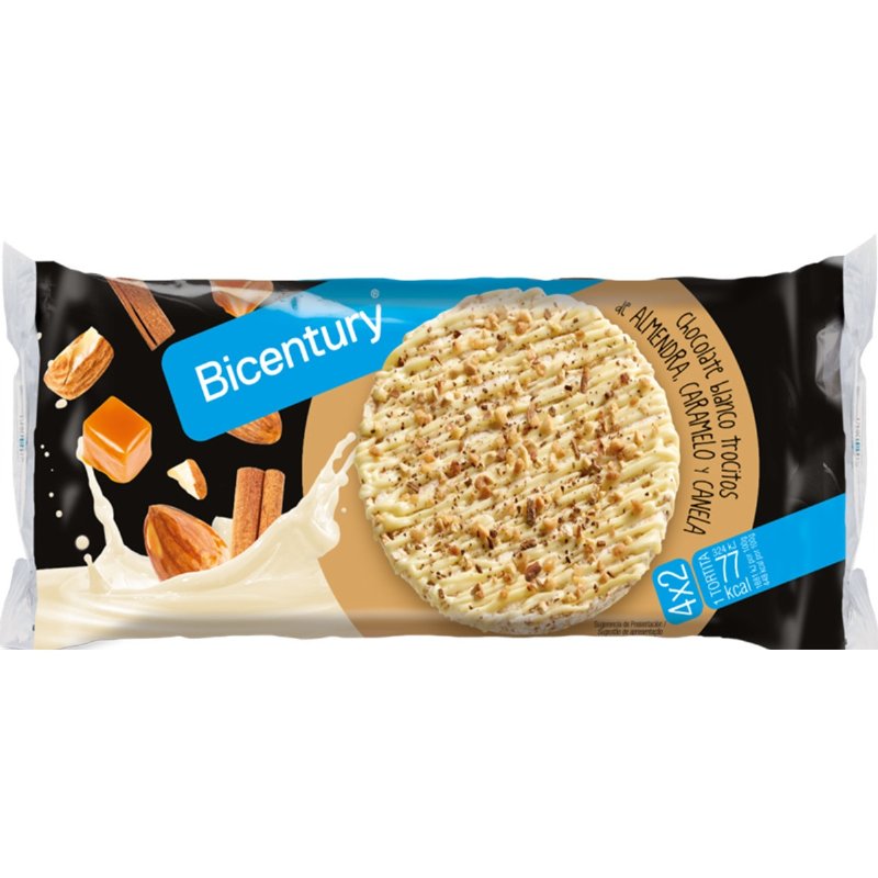 Tortilha De Chocolate Branco Com Amendoim E Caramelo Pack 4X2 138 g