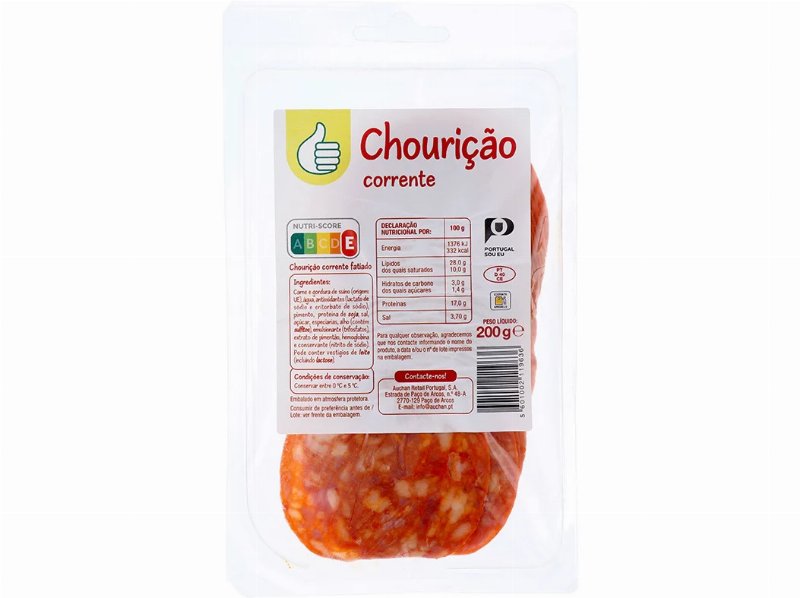 Chourição Polegar Fatias 200 g