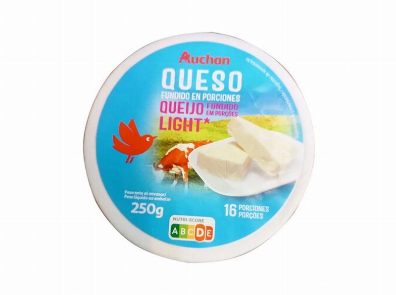 Queijo Fundido Light Auchan 16 Porções 250 g