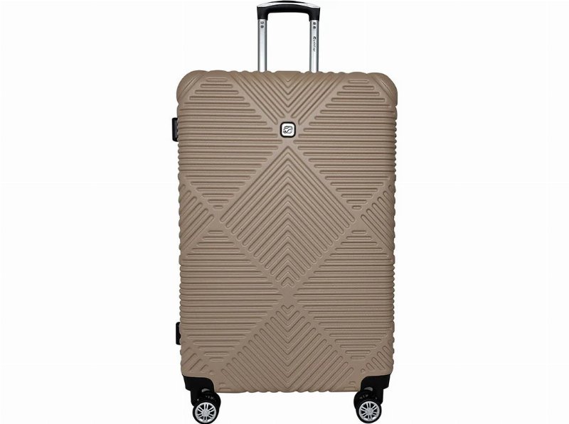 Mala De Viagem Grande Rígida Airport Moka 8 Rodas 75X47X31Cm