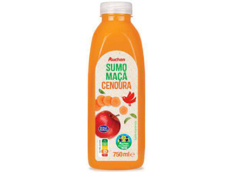 Sumo Maçã Cenoura Auchan Cultivamos O Bom 750 ml