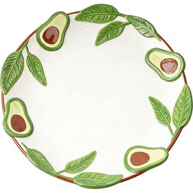 Prato Abacate 26Cm Branco Kasa