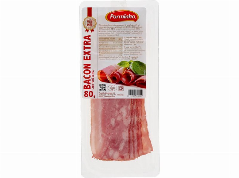 Bacon Porminho Extra Fatiado Preço Amigo 80 g