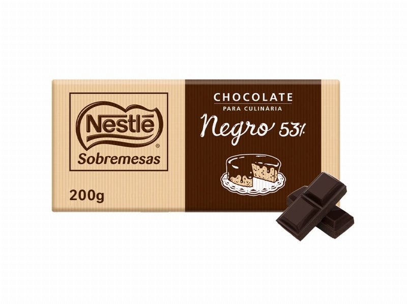 Tablete Nestlé Sobremesas Chocolate Culinária 53% Cacau 200 g