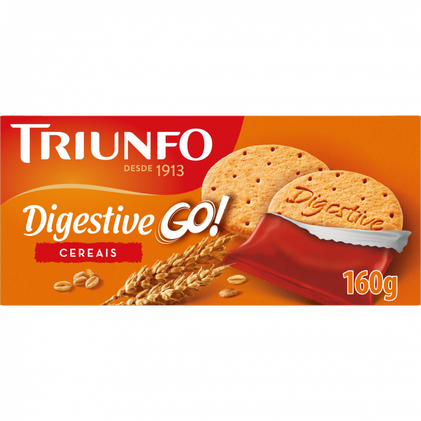 Bolachas Com Cereais Digestive Go Triunfo 0.16Kg