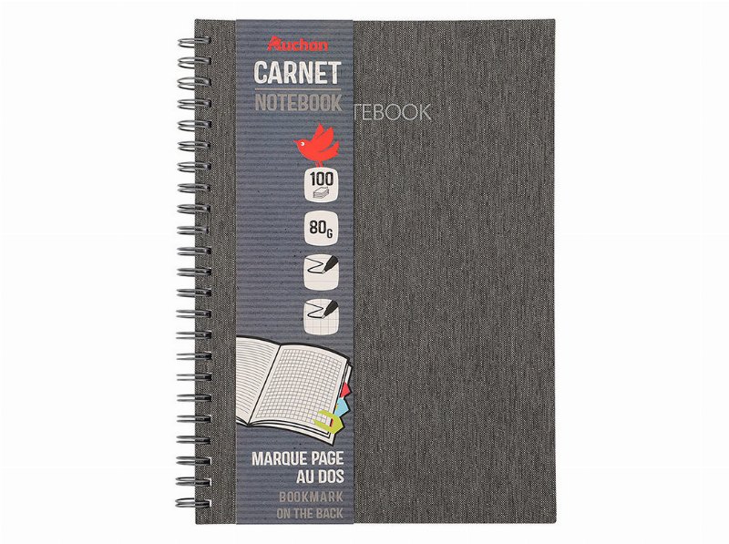 Caderno A4 Espiral Auchan Com Elástico