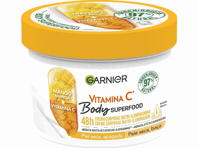Creme Corpo Garnier Superfood Manga Vit C 380 ml