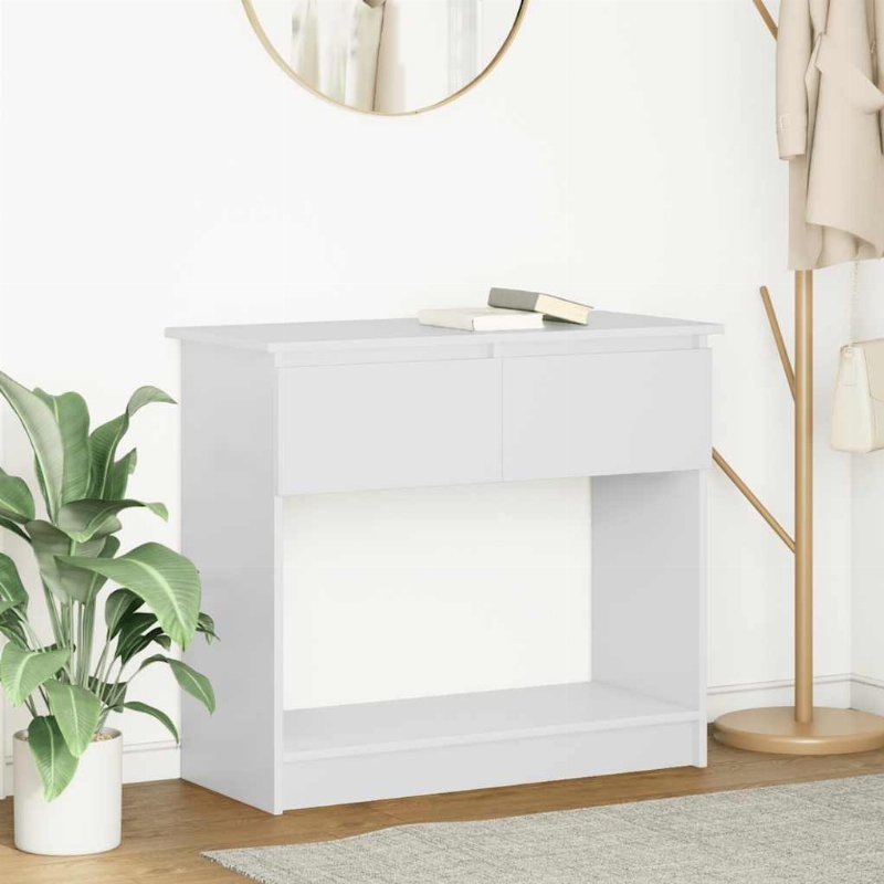 Hkh Mesa De Apoio Com Gavetas - Branco