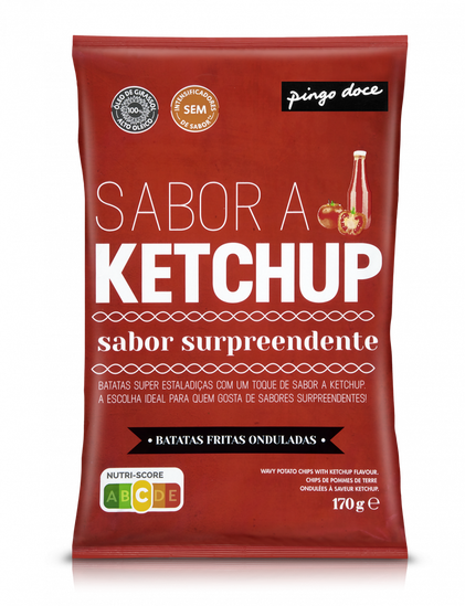 Batatas Fritas Onduladas Ketchup Pingo Doce 0.17Kg
