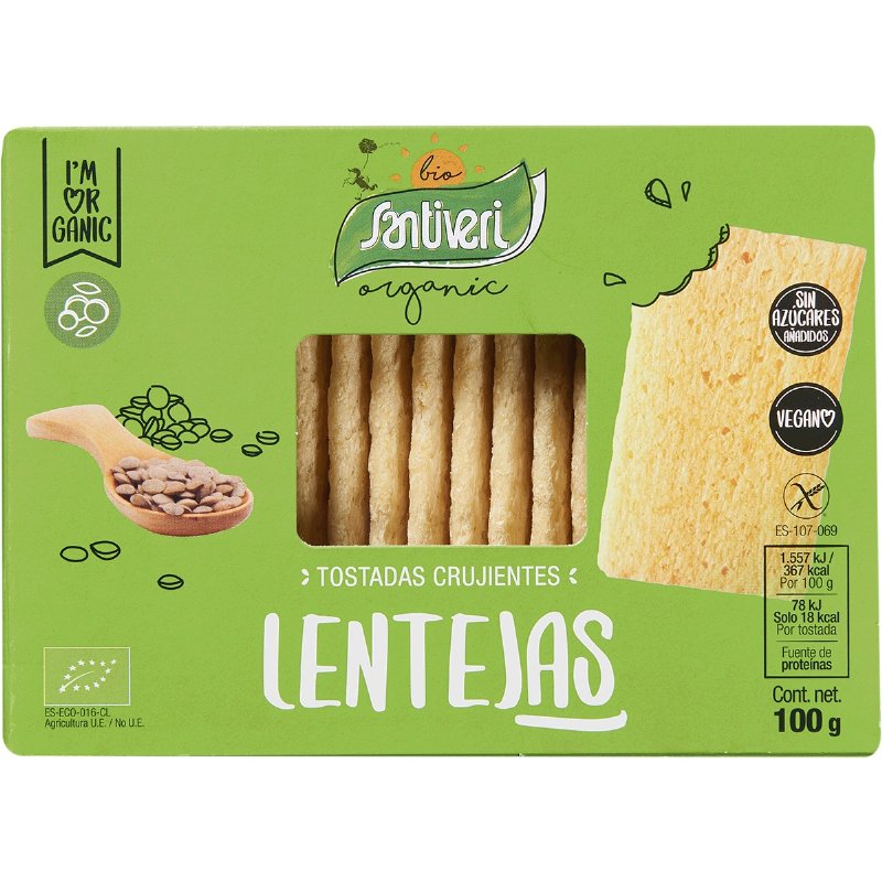 Tostas Com Lentilhas Bio Vegan 100 g
