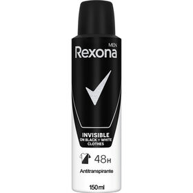 Desodorizante Spray Invisible Black & White Clothes Rexona Men 150 ml