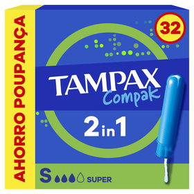Tampão Com Aplicador Compak Super Tampax 32 Un