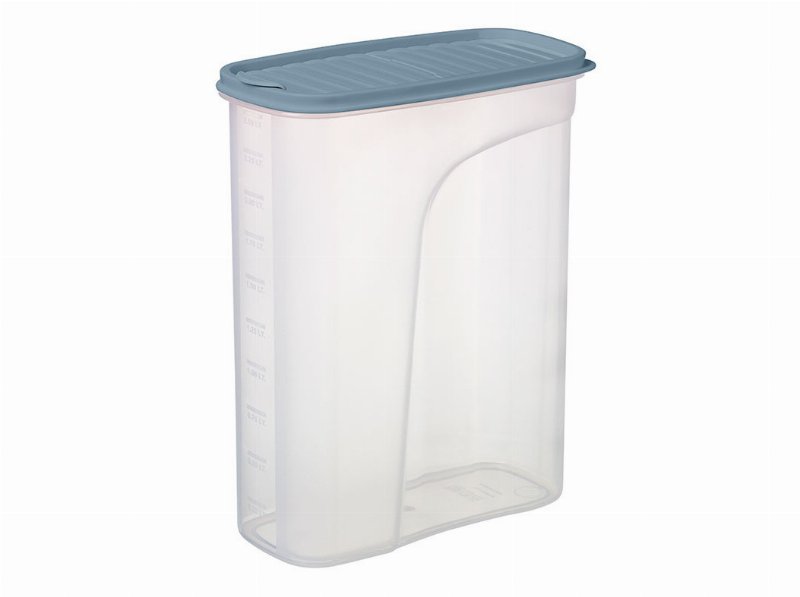 Caixa Em Plástico Oval Actuel Transparente / Azul 2.5 l