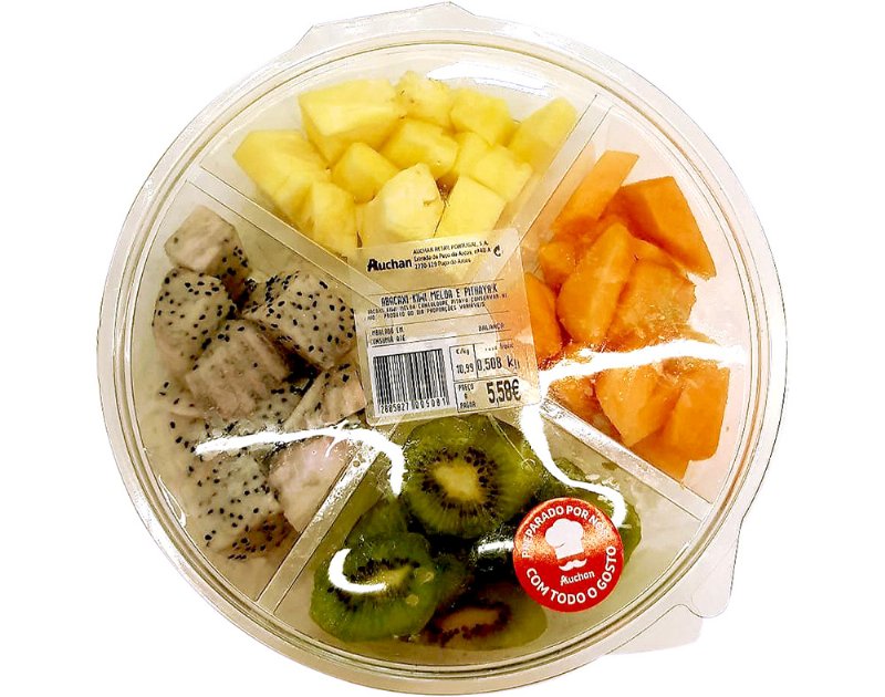 Abacaxi Kiwi Meloa E Pitaia Pedaços Kg