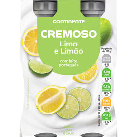Iogurte Líquido Cremoso Lima E Limão Continente 640 gr (4 Un)