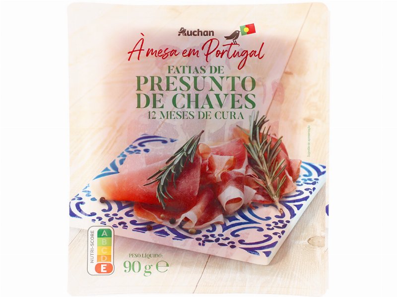 Presunto De Chaves Auchan À Mesa Em Portugal 12 Meses De Cura Fatias 90 g