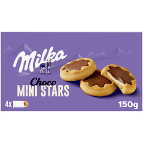 Bolachas Com Chocolate Mini Stars Milka 150 gr (4 Un)