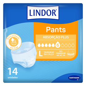 Cuecas Incontinência Pants Plus L Lindor 14 Un